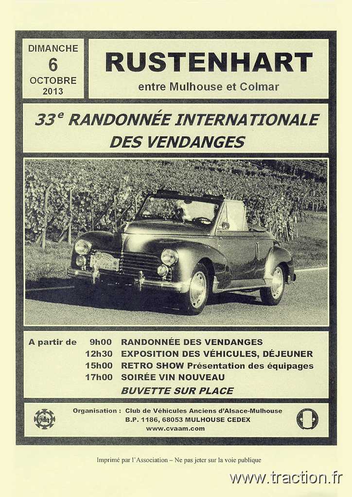 2013_Rustenhart (2).jpeg - 06/10/2013 - 68740 RUSTENHART 33ème Randonnée Internationale des Vendanges - Affichette